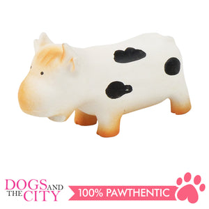 Pawise 14041 Dog Toy Squeaky Latex Cow 16x16x10cm - All Goodies for Your Pet