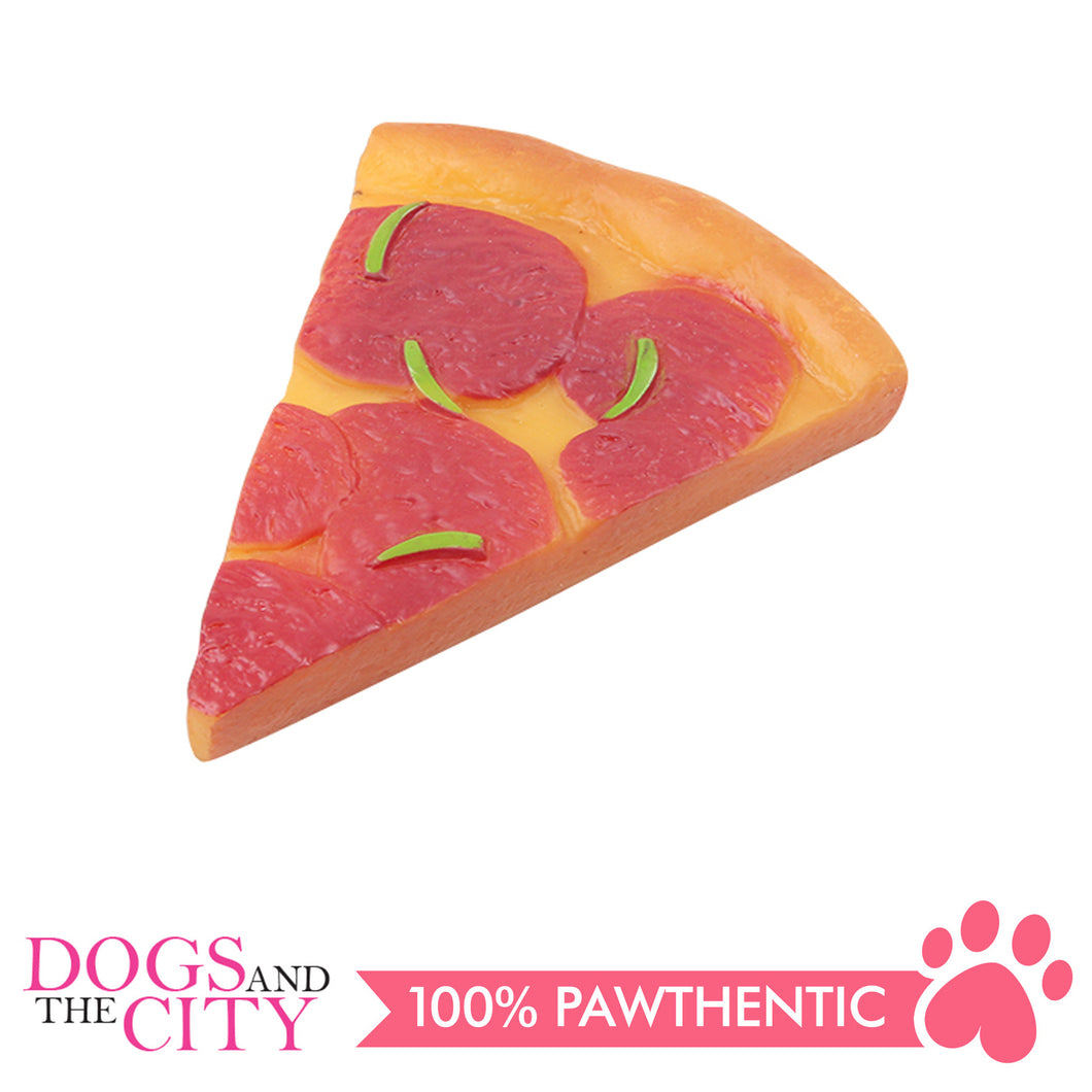 Pawise 14124 Vinyl Dog Toy Pizza Slice 11.5x15x2.5cm - All Goodies for Your Pet