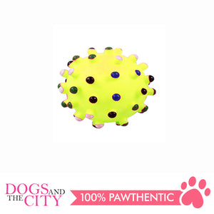 Pawise 14142 Vinyl Dog Toy Spiky Dot Ball Medium 8cm - All Goodies for Your Pet