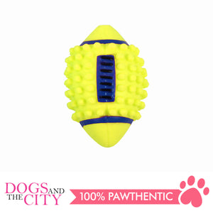 Pawise 14146 Vinyl Dog Toy Spiky Football 12.5x7.5x7.5cm - All Goodies for Your Pet