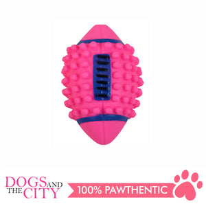 Pawise 14146 Vinyl Dog Toy Spiky Football 12.5x7.5x7.5cm - All Goodies for Your Pet