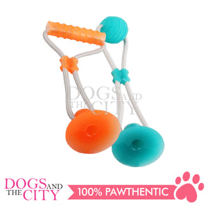 PAWISE 14491/14492 Tug of War Suction Cup Interactive Chew Dog Toy
