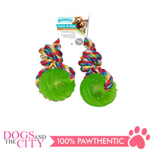 Load image into Gallery viewer, Pawise 14545 Dog Toy TPR 2 Balls w/Rope - All Goodies for Your Pet