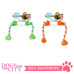 Pawise 14559 Dog Toy Play n Chew Dumbbell - All Goodies for Your Pet