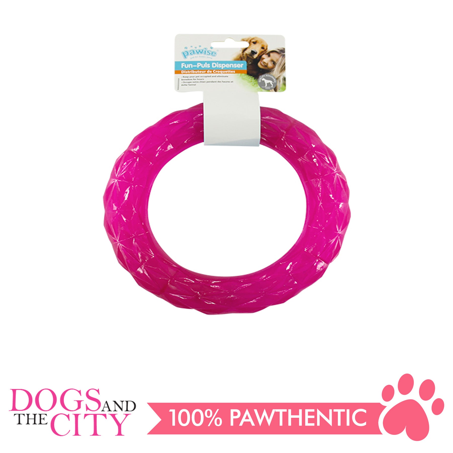 Pawise 14686 Dog Toy Diamond Ring Dispenser Large 16cm โ Dogs And