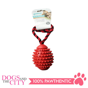 Pawise 14711 Rubber Toy With Rope Dog Toy - All Goodies for Your Pet
