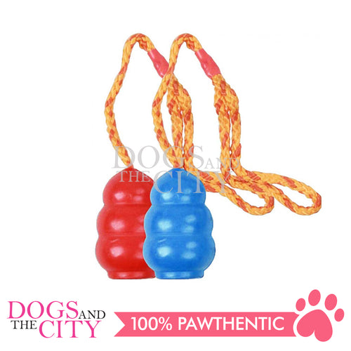 PAWISE 14712 Rubber Ball With Rope Dog Chew Toy 8.5cm