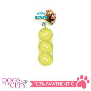 Pawise 14754 Pawise Squeaky Tennis Ball Dog Toy 6.3cm - All Goodies for Your Pet