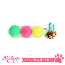 Load image into Gallery viewer, Pawise 14765 Dog Toy  Neon Colour Sponge Ball 3/pack