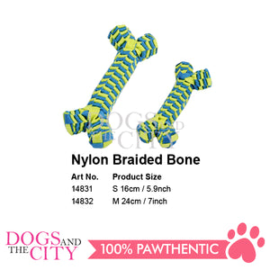 PAWISE  14832 Nylon Braided Bone - Large 23cm for Dogs