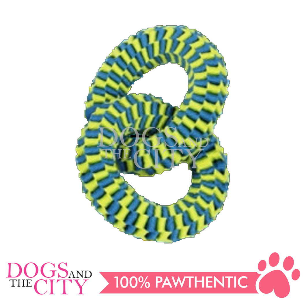 PAWISE 14845 Nylon Braided 2 Rings Pet Dog Chew Toy 20cm