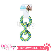 Load image into Gallery viewer, PAWISE 14846 Nylon Braided 3 Rings Play and Chew Dog Toy 28cm