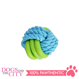 Pawise 14871 Twins Rope Ball Dog Toy 7cm