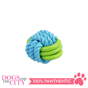 Pawise 14871 Twins Rope Ball Dog Toy 7cm