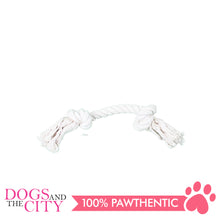 Load image into Gallery viewer, Pawise 14887 12&quot; Rope Bone w/2 Knots Natural Color Dog Toy - All Goodies for Your Pet