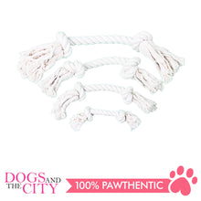 Load image into Gallery viewer, Pawise 14887 12&quot; Rope Bone w/2 Knots Natural Color Dog Toy - All Goodies for Your Pet
