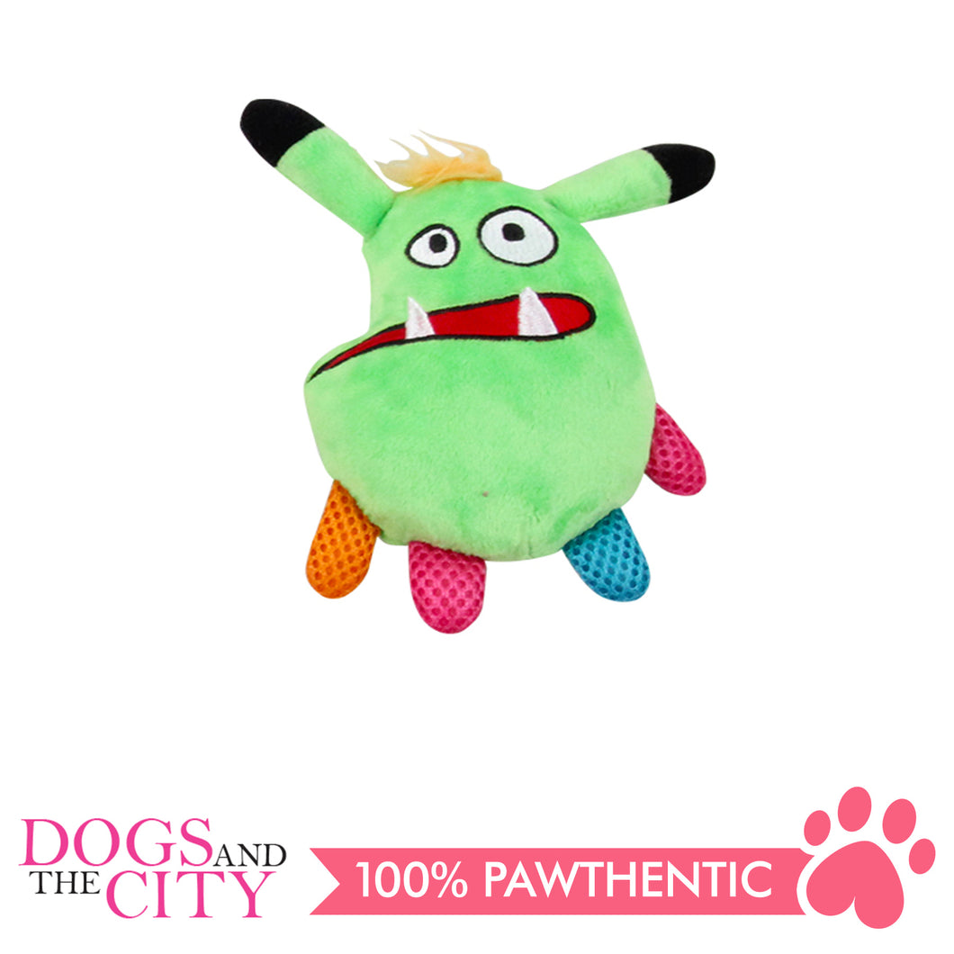 Pawise 15069 Vivid Life Mint Monster Plush Pet Toy - All Goodies for Your Pet
