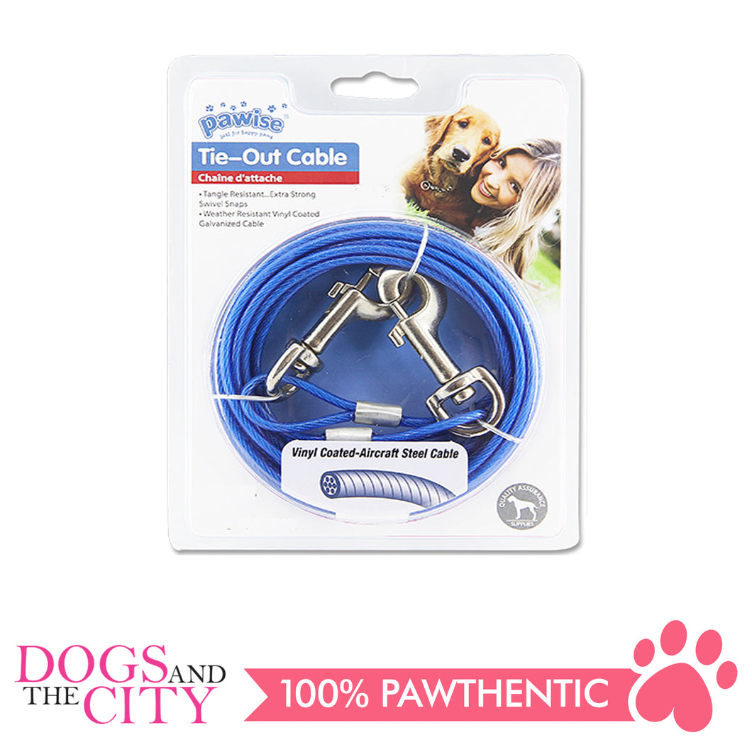 Pawise 11511 Tie Out Cable for Dogs 15ft up to 60lbs - All Goodies for Your Pet