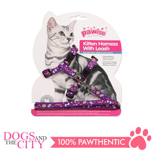 Pawise 28002 Kitten Harness with Leash Pink/Purple 120cm - All Goodies for Your Pet