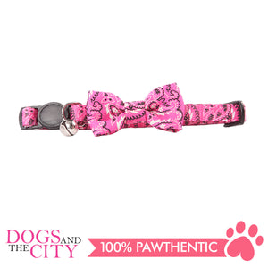 Pawise 28020 Cat Collar (20-30cm) w/Bowknot—Pink - All Goodies for Your Pet