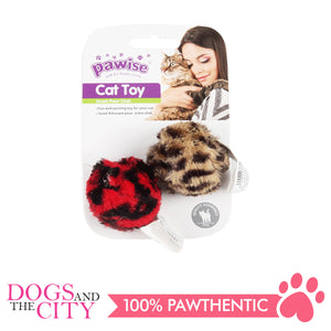Pawise 28288 Cat Toy Leopard w/Catnip-Ball 2/pack - All Goodies for Your Pet
