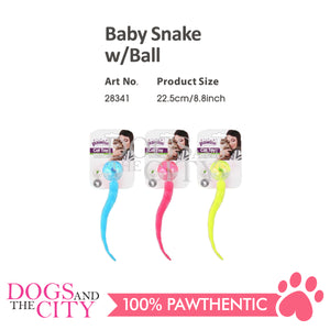 PAWISE  28341 Baby Snake w/Ball Cat Toy 22cm