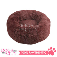Load image into Gallery viewer, PAWISE 28534 Modern Soft Plush Calming Round Pet Cat Dog Bed 48x20cm