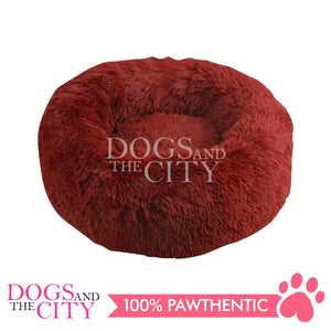 PAWISE 28534 Modern Soft Plush Calming Round Pet Cat Dog Bed 48x20cm
