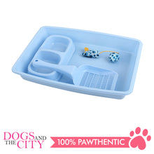 Load image into Gallery viewer, Pawise 28947 4-Piece Cat Starter Kit Blue - All Goodies for Your Pet