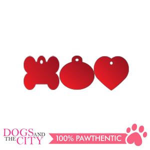 Personalized Pet Tags Heart Shape Small 25x25mm - All Goodies for Your Pet