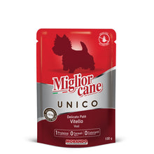 Load image into Gallery viewer, Morando Migliorcane Unico Veal Pate Wet Dog Food 100g (3 packs) - Dogs And The City Online