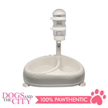 Load image into Gallery viewer, JX Pet Water Feeder with Double Food Bowl for Dogs and Cats